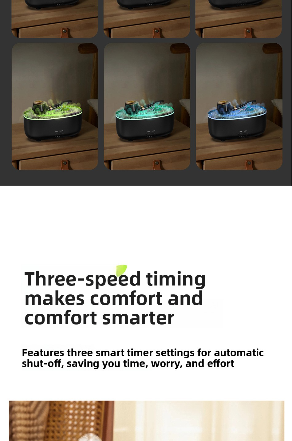 creative pipe humidifier aromatherapy machine small smart timing humidifier with auto water refill reminder for home bedroom & office