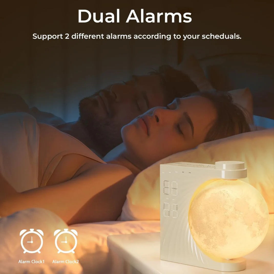 moon lamp sunrise alarm + 10 nature sounds